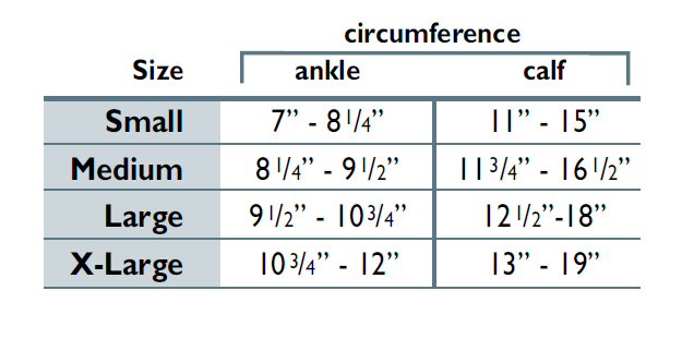 Truform Compression Stockings Size Chart – JDWK